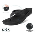 thumbnail image 3 of AEROTHOTIC Flip Flops for Women with Arch Support Plantar Fasciitis Orthopedic Cushioned Footbed Comfortable Non-Slip Sole with Padded Straps Dressy Casual Recovery Women Sandals, 3 of 6