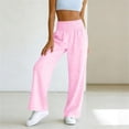 thumbnail image 5 of Cutuoiiu Women Gingham Print Smocked High Waist Wide Leg Pants with Pockets Casual Plaid Trousers Gifts, 5 of 6