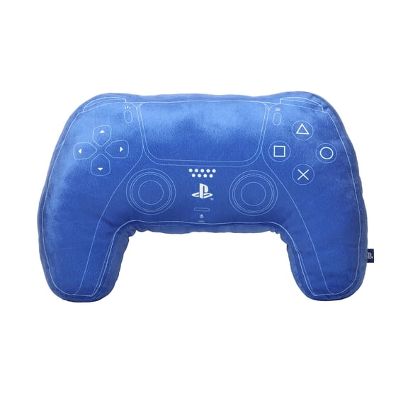Officially Licensed PlayStation Controller Shaped Cushion Pillow Handset Design Stuffed Plush Pillow | Perfect For Bedroom Or Gaming Décor | 10x16"