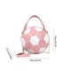 thumbnail image 3 of Bolsa de fútbol para fiesta de aficionados con detalles de pedrería, bolso cruzado para mujer, bolso de noche coleccionable temático de fútbol en negro, blanco, rosa o marrón., 3 of 6