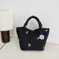 thumbnail image 3 of Bolso con entramado Diamantes Kuymtek para Mujer Compras Femenino Gran capacidad Lazo Color contrastante, 3 of 8