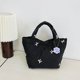 thumbnail image 3 of Bolso Mano Hinchado para Mujer Compras Femenino Gran Capacidad Con Lazo Color Contrastante, 3 of 8