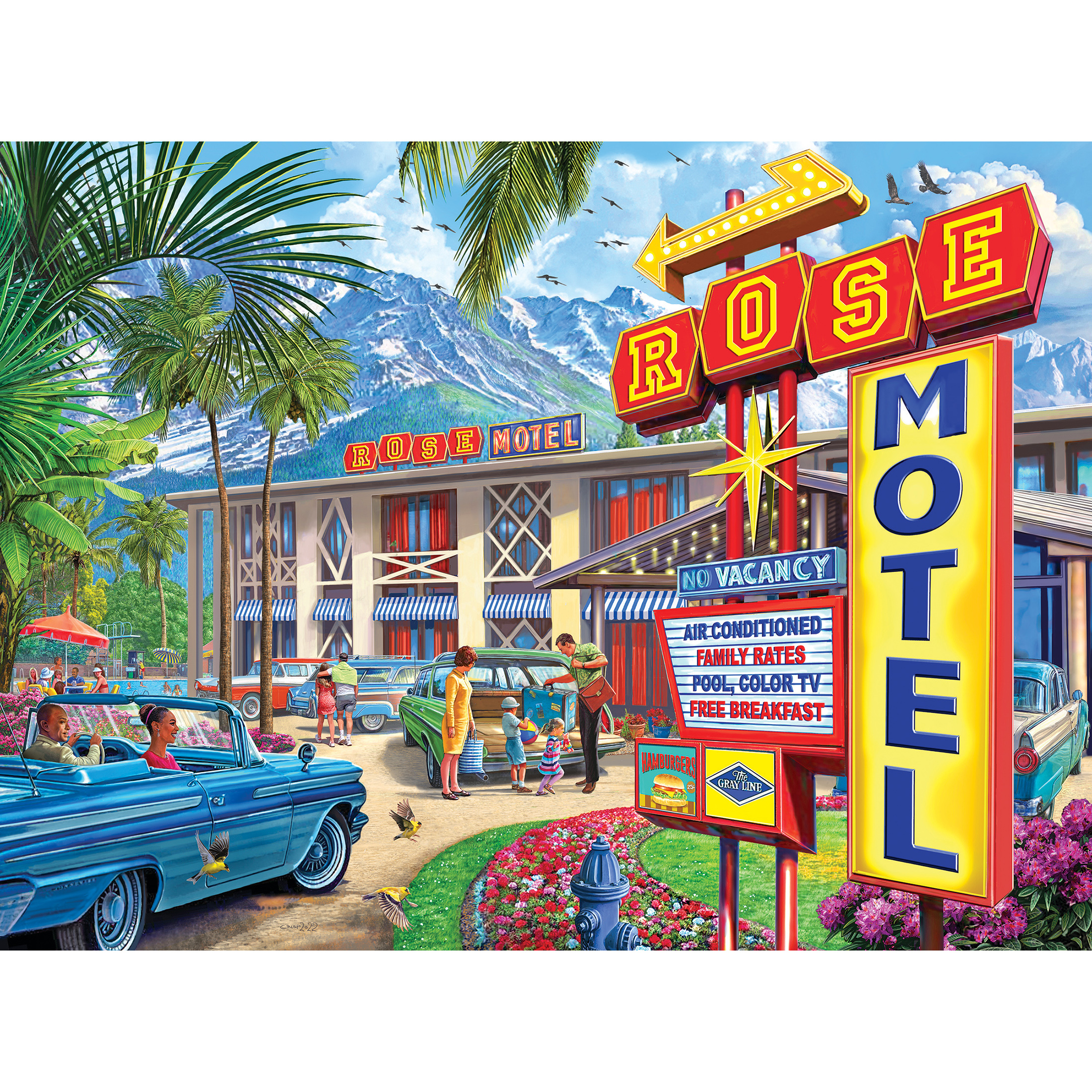 【新品】A PUZZLING  ローズジャガード　セットアップXL Cra-Z-Art Rose Motel 750-Piece Jigsaw Puzzle - Dimensions