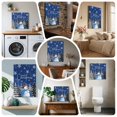 thumbnail image 6 of Ships Next Day Canvas Wall Art 16"x16", Navy Blue Christmas Wood Framed Canvas Print Painting, Xmas Snowman Tree Black Grey Ready to Hang Picture Wall Decor for Home Bedroom Kitchen Office, 6 of 9