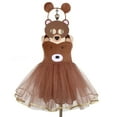 thumbnail image 4 of FYDUU Girls Dresses Cute Animal Bear Outfit Set Halloween Performance Clothes Toddler To Kids Daily Wear Dresses Casual Sundress Leisure Vintage 3-4 Years, 4 of 8