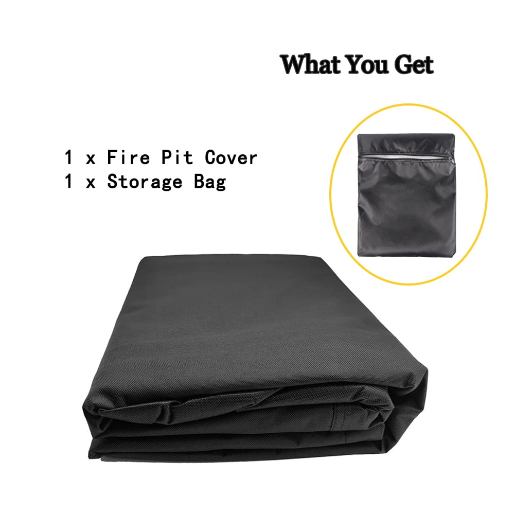 Saking Fire Pit Cover, Rectangular 42inch Firepit Cover Waterproof Material Outdoor Propane Fire Table Cover