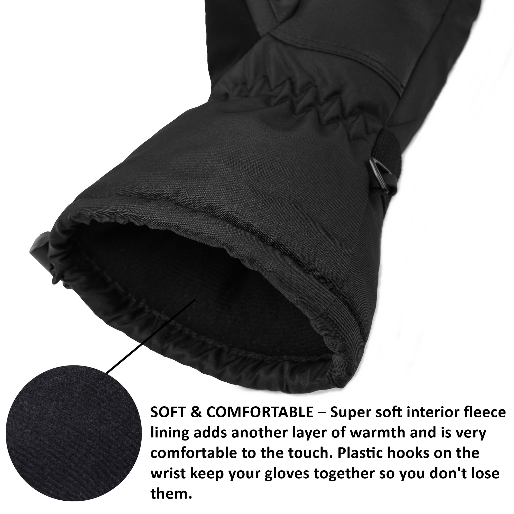 Alpine Swiss Mens Waterproof Ski Mittens 3M Thinsulate Winter Snow Sport Gloves