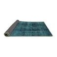 thumbnail image 2 of Ahgly Company Indoor Round Oriental Turquoise Blue Industrial Area Rugs, 6' Round, 2 of 4