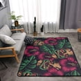 thumbnail image 2 of DouZhe Tapis de Sol Antidérapant Lavable en Machine Motif Masque Tiki Style Polynésie, 63x48 Pouces, 2 of 6