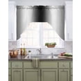 thumbnail image 2 of Gray Black Kitchen Curtains Swag Valance for Windows/Bathroom/Cafe, Modern Gradient Geometric Rod Pocket Drape Panel Swag Curtain Valance for Bedroom/Living Room 55''x36'', 2 of 6