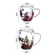 thumbnail image 5 of Shoreew Double Wall Glass Floral Mug 250ml/350ml Clear Aesthetic Drink Cup with Insulated Handle Real Flower Decoration Double Layered Heat Preserving Tumbler for Coffee Tea, 5 of 7