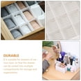 thumbnail image 2 of KALLORY 8Pcs Adjustable Dividers for Drawer Storage Separator in Plastic White, 2 of 8
