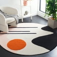 thumbnail image 2 of SAFAVIEH Rodeo Drive Corine Abstract Area Rug, Blush/Black, 6' x 6' Round, 2 of 8