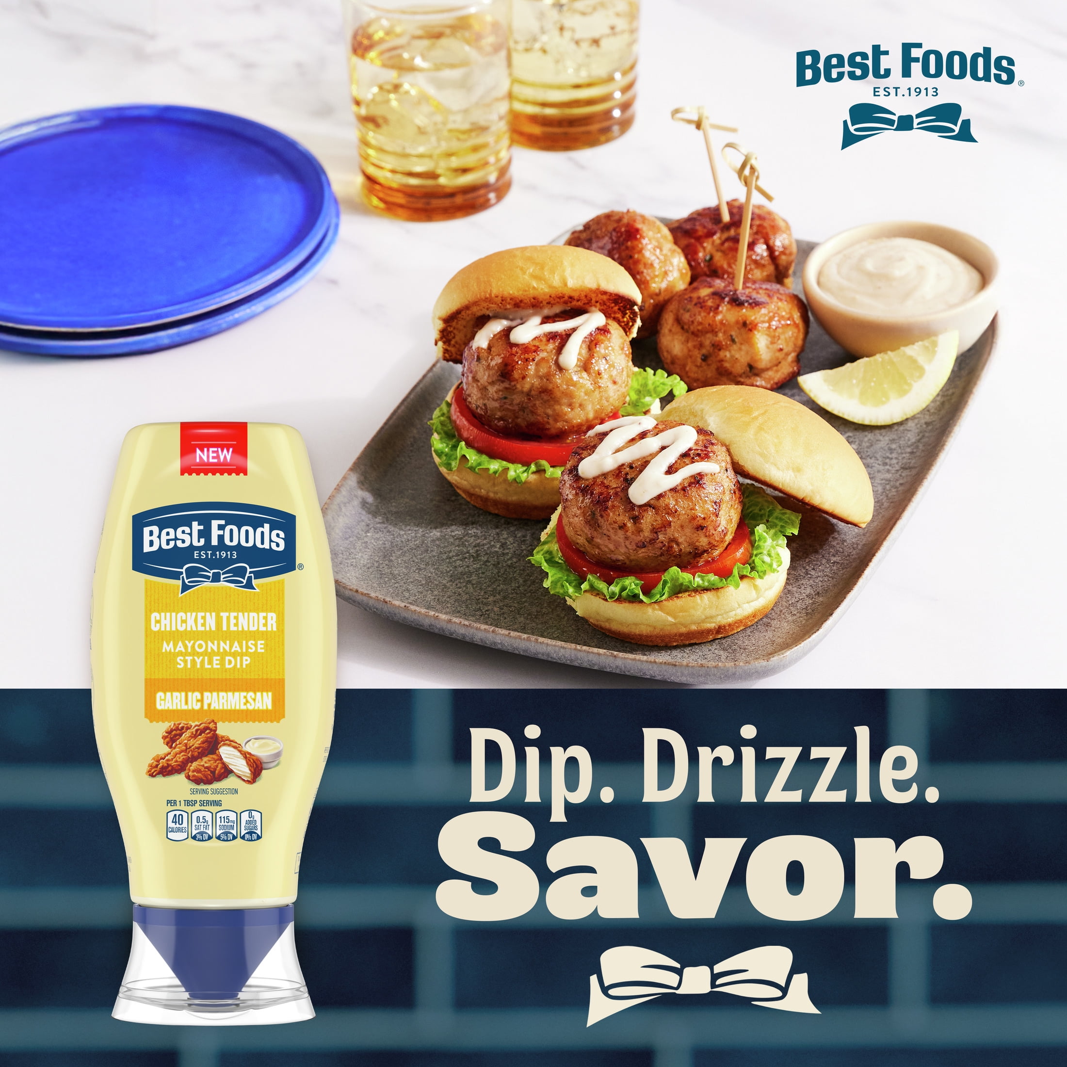Best Foods Garlic Parmesan Chicken Tender Mayonnaise Style Dipping Sauce, 11.5 fl oz Squeeze Bottle