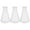 transparent, variant on HERFIER 3pcs Plastic Erlenmeyer Flask Transparent Science Flask Practical Conical Flask 6.68x3.93x1.97in