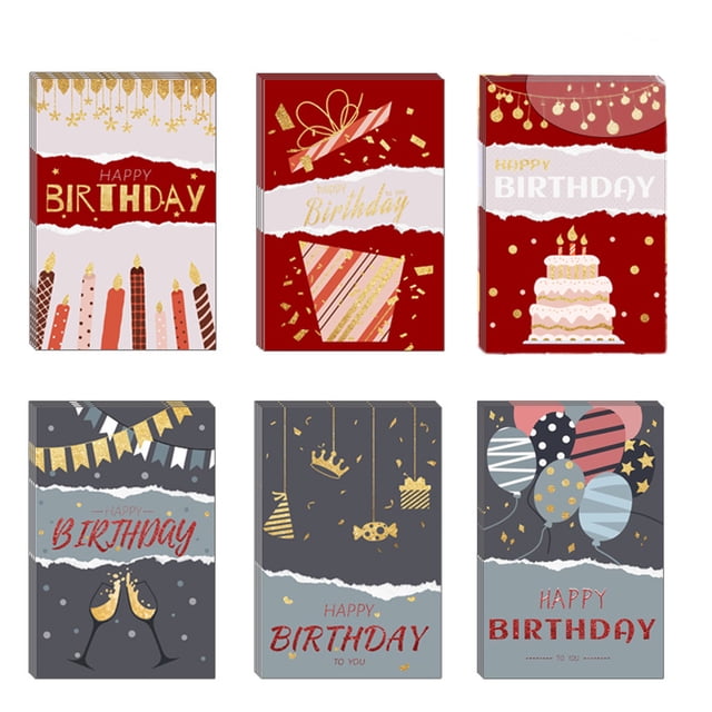 Surtido de tarjetas de feliz cumpleaños: tarjetas de cumpleaños a granel, paquete surtido de 48 tarjetas de 5 x 7 con diseños únicos y sobres, tarjetas de cumpleaños para hombres, mujeres y