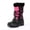 style 3, variant on NIPAXO Kids Snow Boots Waterproof Winter Boots Grey and Black Purple Accents Sherpa Collar Bungee Lacing Outdoor Cold Weather Winter Boots for Boys Girls