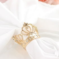 Balsa Circle 4 Gold Round Metallic Crown Rhinestones Dinner Napkin Rings Party Events Home Decorations Supplies