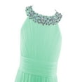 thumbnail image 4 of iEFiEL Girls Rhinestone Accent Wedding Bridesmaid Pageant Birthday Party Dress Mint Green 14, 4 of 6