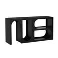 thumbnail image 3 of EUROCO 62.8" Longer Modular Console Table,Wood Entryway Table with Rectangular Exterior and Curved Interior Design for Customizable Arrangements,Black, 3 of 7