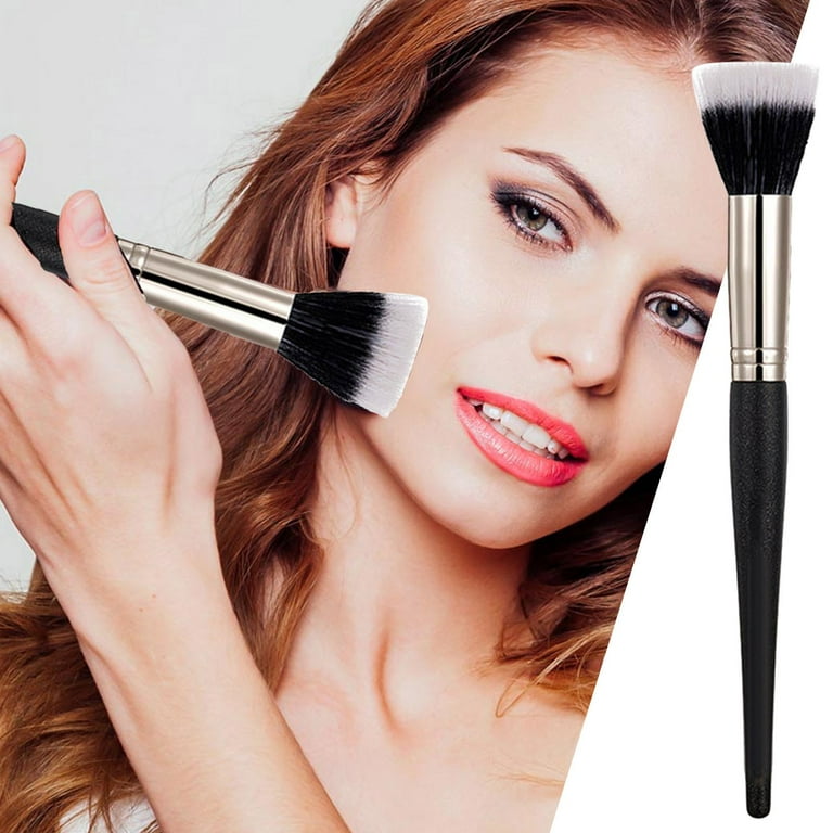 1Pcs Round Angled Top Makeup Brush Power Foundation Blush Concealer Contour  Blending Highlight Cheek Brush Beauty Tool