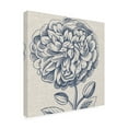 thumbnail image 3 of Trademark Fine Art Vision Studio Indigo Floral On Linen Iii Canvas Wall Art - 24x24, 3 of 5