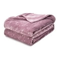 thumbnail image 2 of BNM Polka Dot Plush Soft Fleece Blanket, Twin, Mauve, 2 of 9