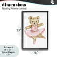 thumbnail image 4 of Stupell Industries Glam Ballerina Teddy Bear Black Floating Frame Canvas Art, 17 x 25, by Amy Hall, 4 of 8
