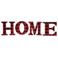thumbnail image 4 of Letrero de Letras ANGGREK para el Hogar de Navidad Negro Rojo Plaid Colgante de Madera, 4 of 8
