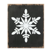 Holiday Time Black/white Wood Block Decor