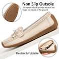 thumbnail image 6 of Ecetana Women's Leather Loafers Cozy Slip-Ons Driving Shoes Lightweight Work Flats for Women, 6 of 8