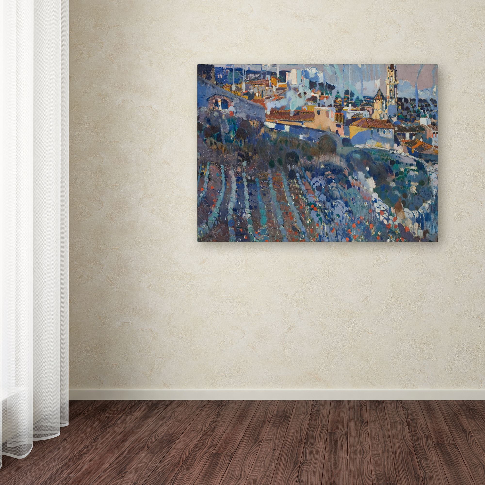 Trademark Fine Art 'Terraced Village' Canvas Art by Joaquim Mir