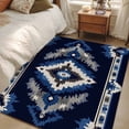 thumbnail image 4 of 2.7'x5' Area Rugs, Navy Blue Grey Boho Indoor Outdoor Area Rug for Living Room Bedroom, Southwestern Geometric Vintage Ethnic Washable Bathroom Rugs Kitchen Floor Carpet Mats Home Decor Aesthetic, 4 of 8