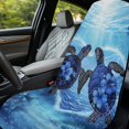 thumbnail image 4 of XYZCANDO Turtle and Floral Print Car Seat Towel Cover Machine Washable for Swimming Gym, Non-Slip Easy Install Seat Cover Non-Fading, 4 of 11