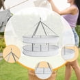 thumbnail image 4 of Tendedero de suéteres con gancho, plegable, de malla, versátil para suéteres, trajes de baño, 2 niveles, 4 of 5
