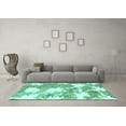 thumbnail image 3 of Ahgly Company Indoor Square Abstract Turquoise Blue Modern Area Rugs, 8' Square, 3 of 4