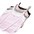 thumbnail image 2 of LYMAYTER Girls Solid Color Lace Crew Neck Tank Tops Slim Sleeveless Camisole Soft Summer Undershirts 4-14Y, 2 of 7