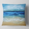 thumbnail image 2 of Designart Warm Tropical Sea and Beach - Seascape Throw Pillow - 16x16, 2 of 5