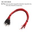 thumbnail image 2 of Unique Bargains 42Pcs Mixed Colour 3mm LEDs Prewired Light DC3-5V 20cm Pre Wired LED, 2 of 8