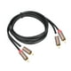 thumbnail image 2 of Cable de audio de 2 RCA macho a 2 RCA macho, estable, compacto, multiusos, resistente, cable auxiliar para altavoces y mezcladores domésticos. 200 centímetros, 2 of 10