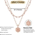 thumbnail image 5 of Dainty Layered Initial Necklaces for Women, 14K Gold Plated Paperclip Chain Necklace Simple Cute Hexagon Letter Pendant Initial Choker Necklace Gold Layered Necklaces for Women Rose Gold, 5 of 7