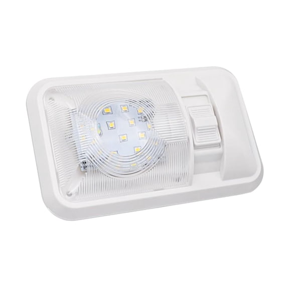 Three Way LED Ceiling Light Interior Lighting Light Fixture Boat Single Dome Light with Lens ON/Off