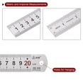 thumbnail image 5 of Uxcell 2pack Stainless Steel Ruler, 8" Metal Rulers 1" Wide Inch and Metric Graduation, 5 of 7