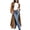 Camel, variant on Womens Faux Suede Long Trench Coat Notched Lapel Double Breasted Pea Coat Overcoat with Belt