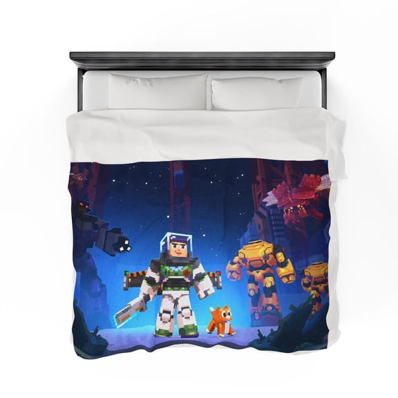 Minecraft Velveteen Plush Flannel Blanket - Gamer Blanket