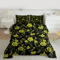 thumbnail image 2 of Homewish Chic Yellow Flowers 3-Piece Full Size Comforter Sets for Teens Girls Boys,Exotic Style Bedding Comforter Set,Floral Blossom Lightweight Bedding Sets,Ultra Soft Home Decor,Reversible, 2 of 8