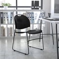 thumbnail image 2 of Scranton & Co Stacking Chair with Black Frame in Black, 2 of 9