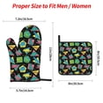 thumbnail image 2 of Fotbe Geometric Dinosaur for 4Pcs Oven Mitts and Pot Holders, 500℉ Heat Resistant Oven Mitts , Non-Slip Silicone Surface Safe for Baking, Cooking, BBQ, 2 of 6