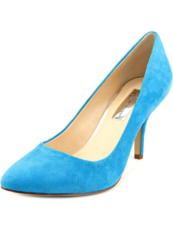 zitah women  pointed toe suede blue heels