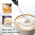 thumbnail image 4 of Milk Frother Handheld, Electric Foam Maker with Stainless Whisk 3 Speed for Bulletproof Coffee, 4 of 5